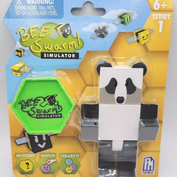 BEE SWARM SIMULATOR Panda Bear Figure & Mystery Honeycomb Roblox 2022 NEW, NIB - Picture 3 of 5
